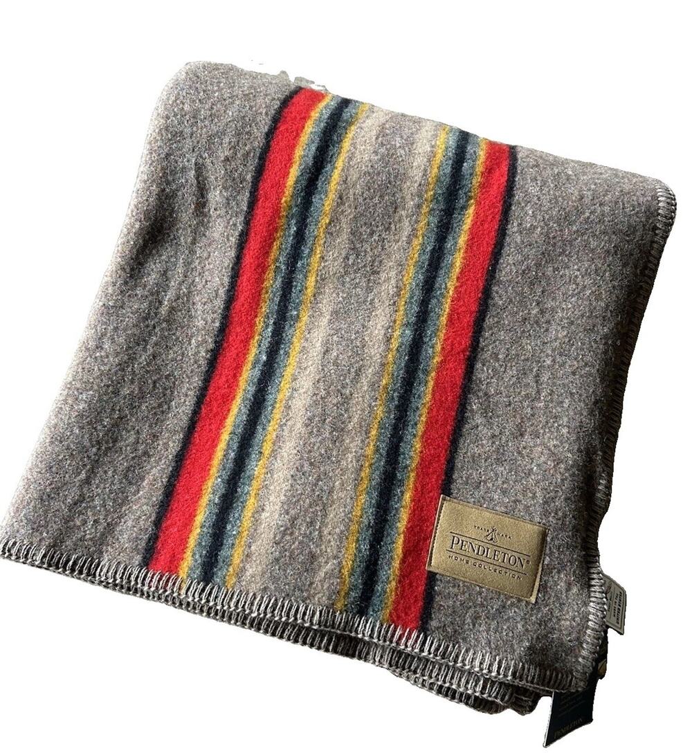 Pendleton Yakima Camp Throw Mineral Umber Wool Blanket NWT USA 58x66 Cabin